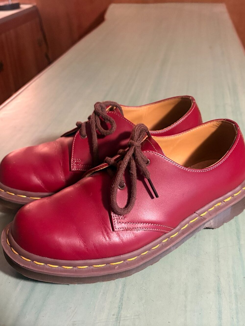 Vintage Womens Dr. Doc Martens 1461 Oxblood Oxford Shoe UK 5 US Size 7 England